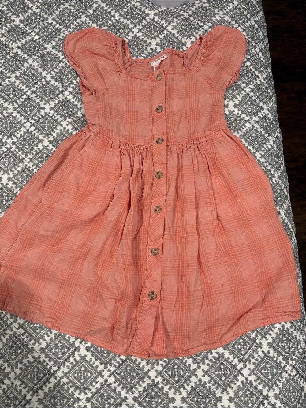 Light orange button up dress